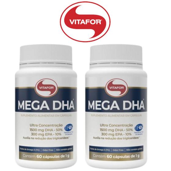 Kit C/ 2 Mega DHA Vitafor Ultra Concentração Omega 3 1500mg Menor preço em Kit C/ 2 Mega DHA Vitafor Ultra Concentração Omega 3 1500mg