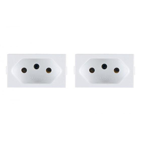 Imagem de Kit C/2 - Modulo Peesa Alfa 1441 Tomada 10A