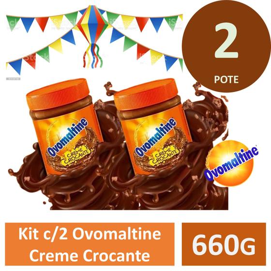 Kit c/2 Ovomaltine Creme Crocante 660g Menor preço em Kit c/2 Ovomaltine Creme Crocante 660g