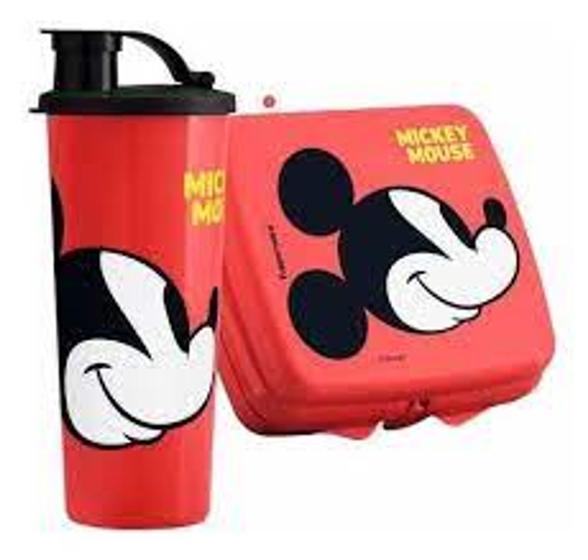 Imagem de Kit c/2 pçs copo 750ml e porta sandiche  mickey