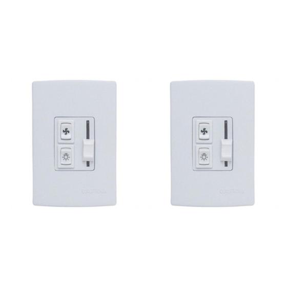 Imagem de Kit C/2 - Qualitronix Controle Vent/Lamp Emb.Desliz-Qv36