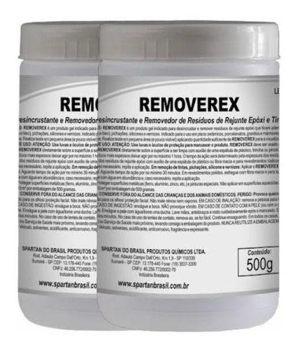 Imagem de Kit C/2 Removedor Rejunte Epóxi Pós Obra Removerex 500gr