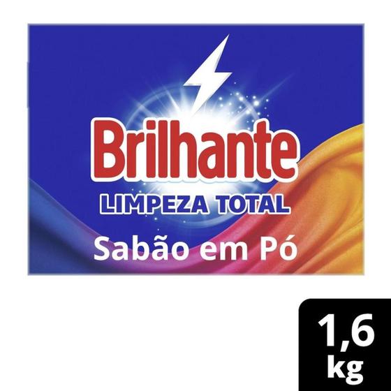 Imagem de Kit c/ 2 Sabao Brilhante Limpeza Total Roupas 1.6kg