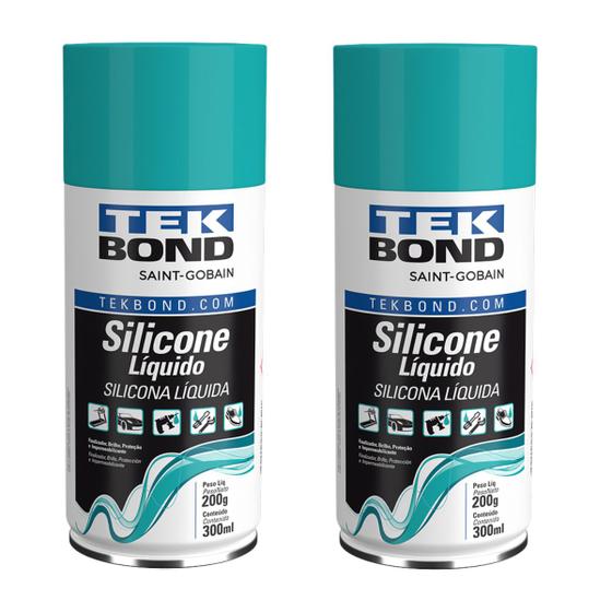 Imagem de Kit c/2 Silicone Líquido em Spray 300 ml Impermeabilizante Tekbond
