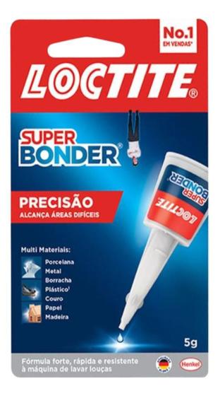 Imagem de Kit c/ 2 Super Bonder Loctite 5g Cola Couro Madeira Metal