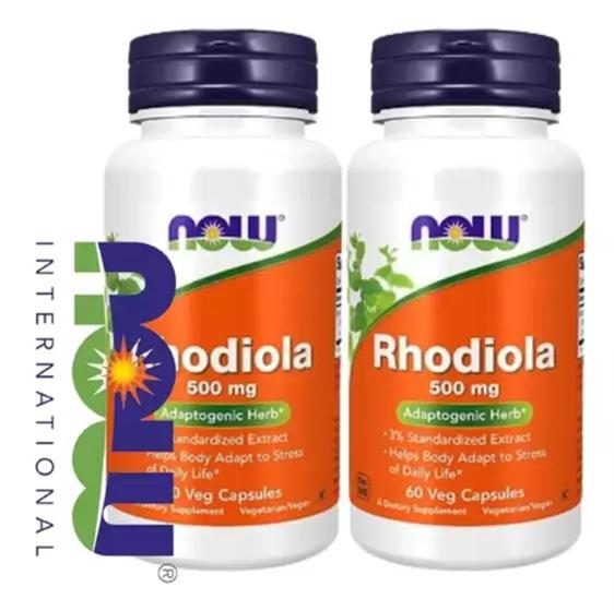Kit C/2 Suplemento em Capsula Now Foods - Rhodiola 60 Cápsulas 500mg Menor preço em Kit C/2 Suplemento em Capsula Now Foods - Rhodiola 60 Cápsulas 500mg