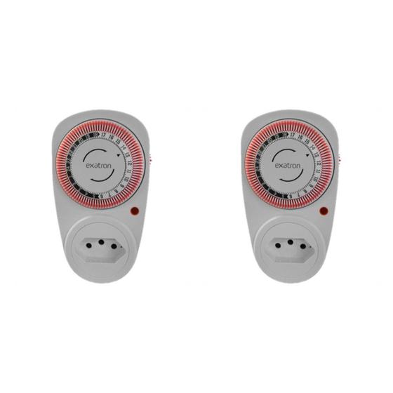 Imagem de Kit C/2 - Timer Tempor.Exatron Analogico Bivolt