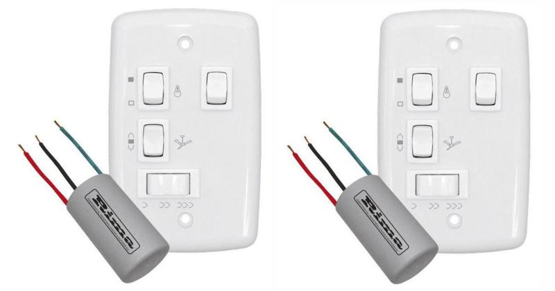 Imagem de Kit C/2 Un. Chave Capacitiva com 3 Velocidades - Ventilador e Exaustor - 127V - 250W - Com  2 Lâmpadas e Capacitor 3+7uF