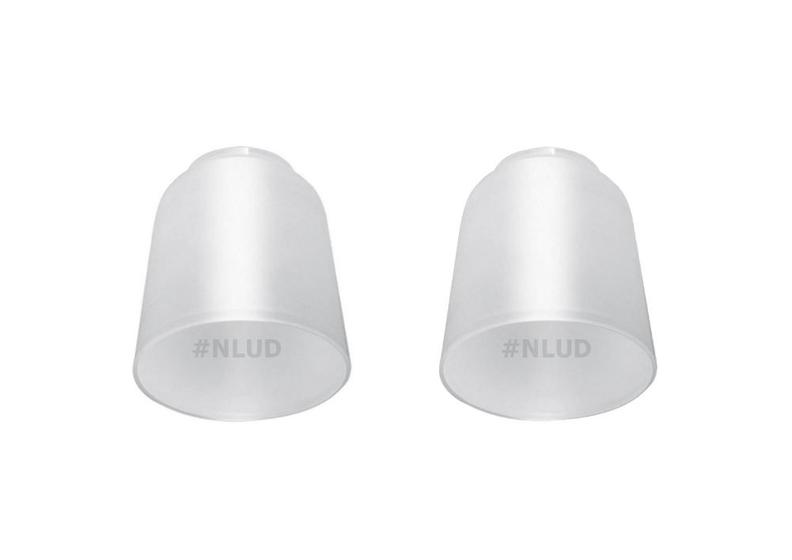 Imagem de Kit c/ 2 Un. - Tulipa Plástica Lisa para Lustre e Ventilador de Teto Universal