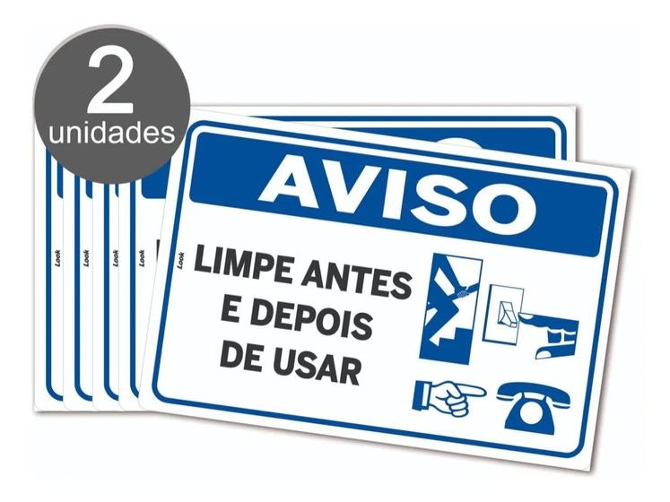 Imagem de Kit C/2 Unidades Placas de Limpeza de Equipamentos Limpe Antes e Depois de Usar