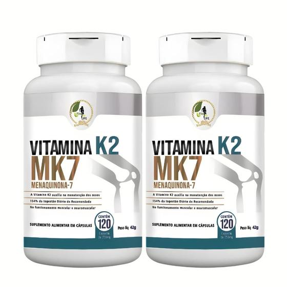 Imagem de KIT C/2 Vitamina K2 Mk7 (Fits life) 100mcg 120 Cápsulas