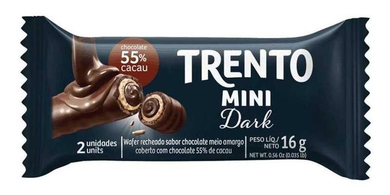 Imagem de Kit c/ 24 Chocolate Trento Mini Dark 16g