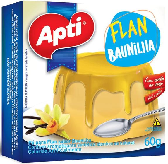 Imagem de Kit c/ 24 Mistura Em Po Sobremesa Flan Baunilha Apti 60g