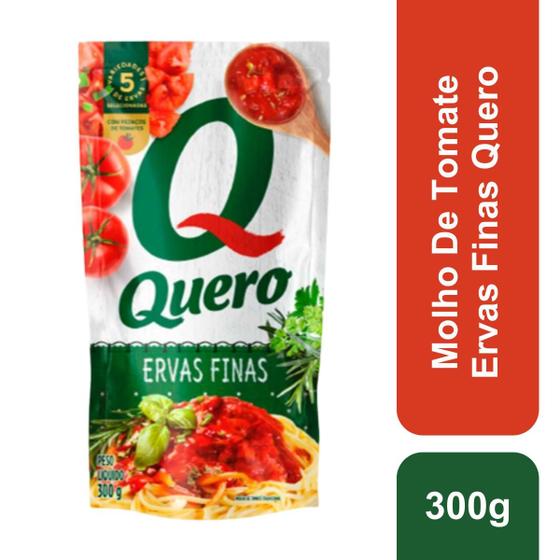 Imagem de Kit c/ 24 Molho De Tomate Ervas Finas 300g Quero