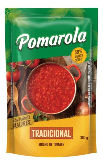 Imagem de Kit c/ 24 Molho de Tomate Tradicional Pomarola sache 300g