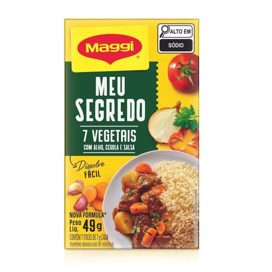 Imagem de Kit c/ 24 Tempero Meu Segredo Maggi 7 Vegetais 49g
