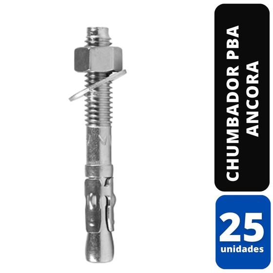 Imagem de Kit C/ 25 Chumbador PBA 1/2x4 12400C Ancora