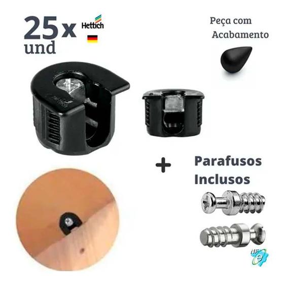 Imagem de Kit C/25 Un Dispositivo Vb 35/19 Preto + 25 Pf Vb Du 279 (Longo)