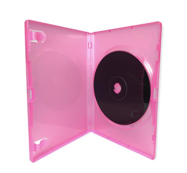 Kit c/ 25 unidades box dvd amaray rosa Estojo para CD / DVD