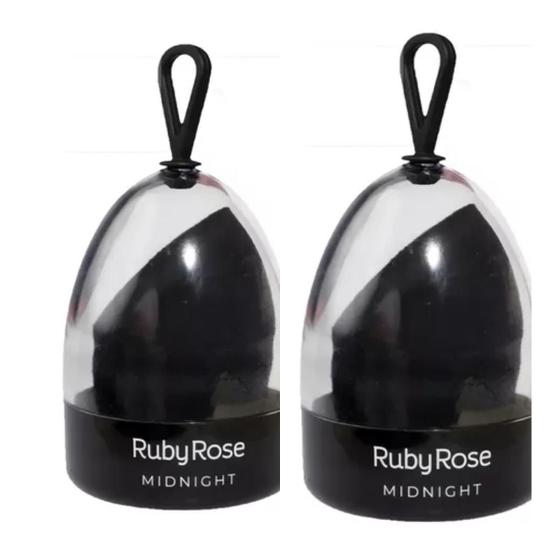 Imagem de Kit C/2un De Esponja Ruby Rose Midnight Chanfrad Cor:preto