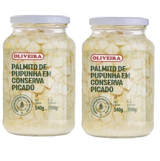 Imagem de Kit c/ 2un Palmito Pupunha Picado em Conserva 300g -Oliveira