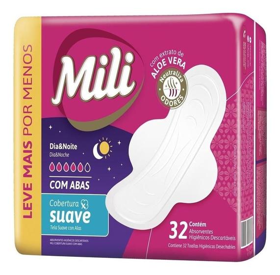 Imagem de Kit c/ 3 Absorvente com Abas Suave Mili Dia & Noite 32