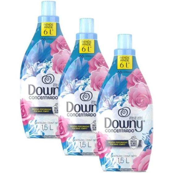 Imagem de  Kit C/3 Amaciante Downy Concentrado Brisa de Verão 1,5L