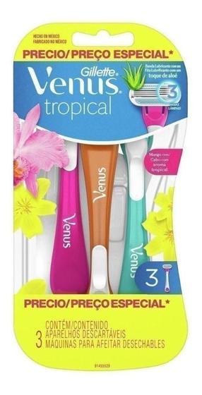 Imagem de Kit c/ 3 Aparelho Feminino Venus Tropical Gillette 3un