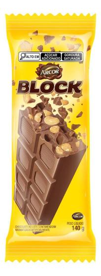 Imagem de Kit c/ 3 Arcor Chocolate Chock Block 140g