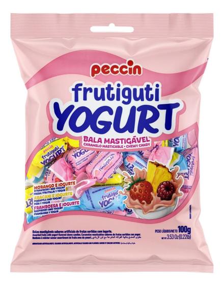 Imagem de Kit c/ 3 Bala Frutiguti frutas sortidas com iogurte 100g