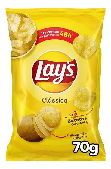 Imagem de Kit c/ 3 Batata Lay's classica sem gluten 70 g