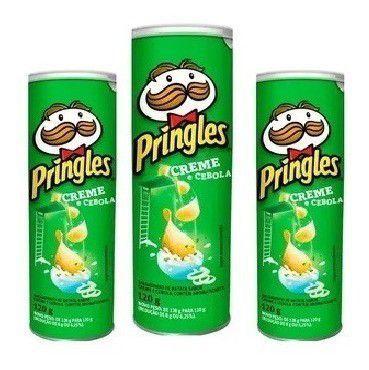 Imagem de Kit C/3 Batatas Pringles Creme E Cebola 120g