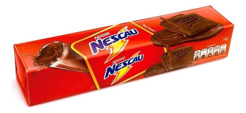 Imagem de Kit c/ 3 Biscoito bolacha Nescau Nestle chocolate 140g