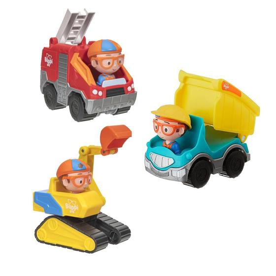 Imagem de Kit C/3 - Blippi Veículos - Bombeiro + Escavador + Caminhão