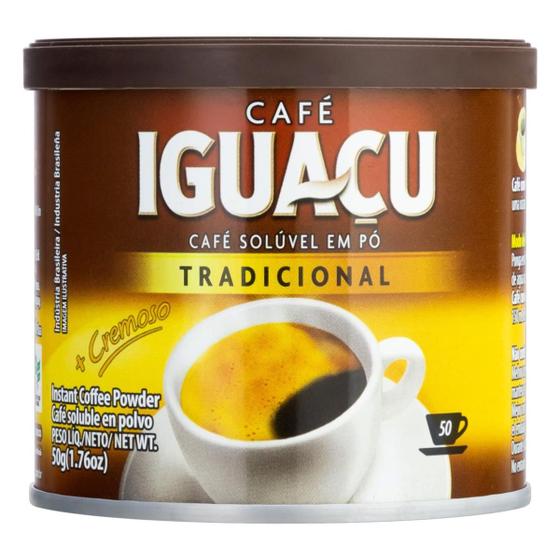 Imagem de Kit c/ 3 Cafe Soluvel em Po Tradicional Iguacu Lata 50g