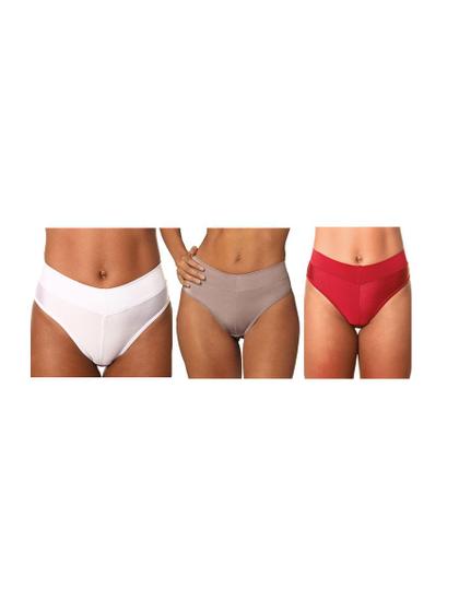 Kit c/3 Calça Cavada Cítara DeMillus 026065 Imagem de Kit c/3 Calça Cavada Cítara DeMillus 026065