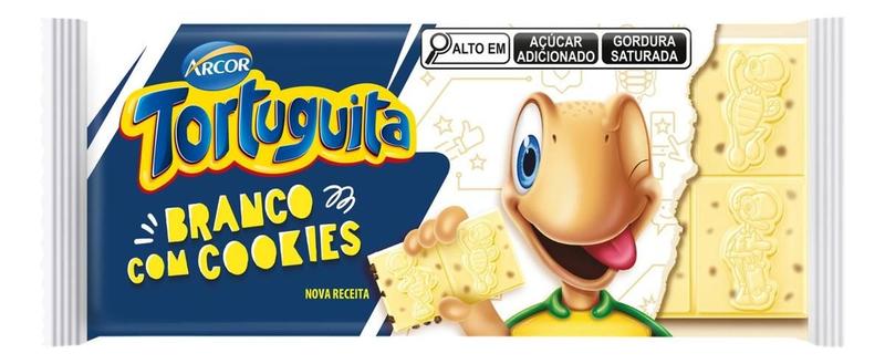Imagem de Kit c/ 3 Chocolate Branco com Cookies Tortuguita 80g