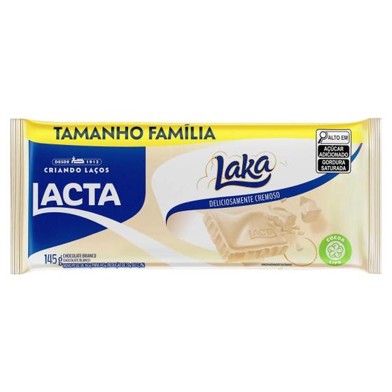 Imagem de Kit c/ 3 Chocolate Branco Laka 145g