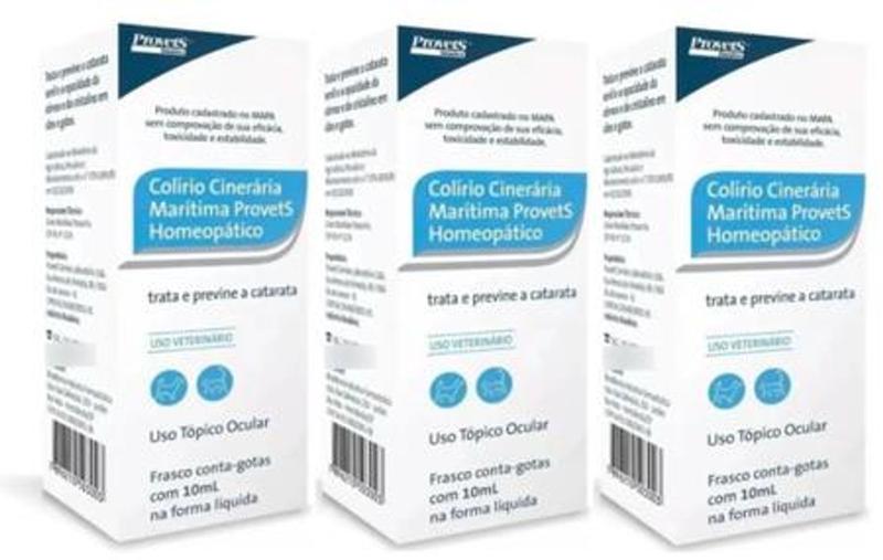 Kit c/ 3 Colírios Cinerária Marítima Homeopático Provets  10ml é boa?