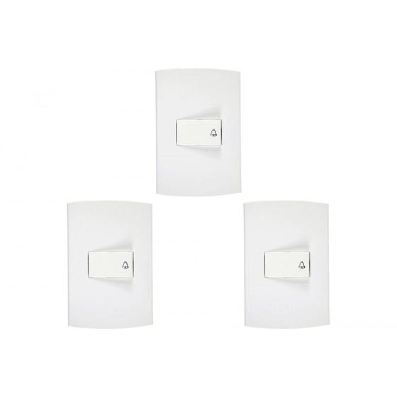 Imagem de Kit C/3 - Conjunto Peesa Alfa 1512 1 Interruptor Camp.Branco