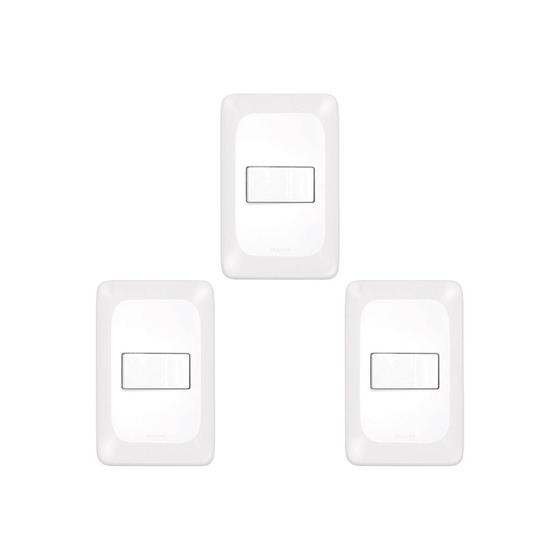 Imagem de Kit C/3 - Conjunto Pial Pop 1Paralelo 10A Lgx020 Branco