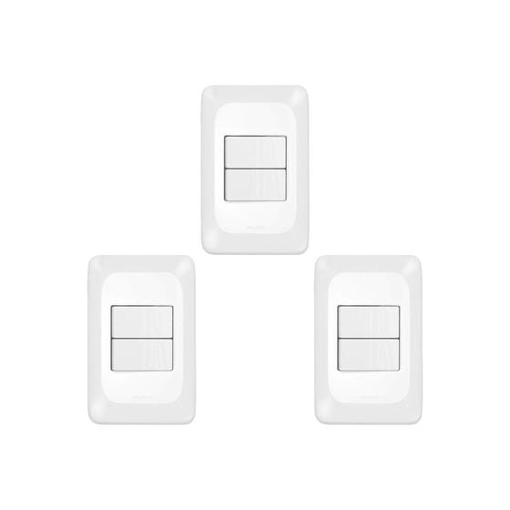 Imagem de Kit C/3 - Conjunto Pial Pop Modulo Com Placa 4X2 - 1 Simp...