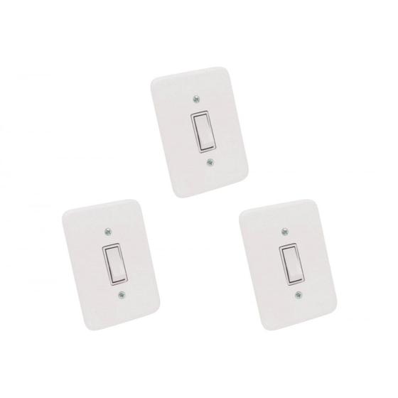 Imagem de Kit C/3 - Conjunto Radial Pollar 1901002 1Interruptor Sim...