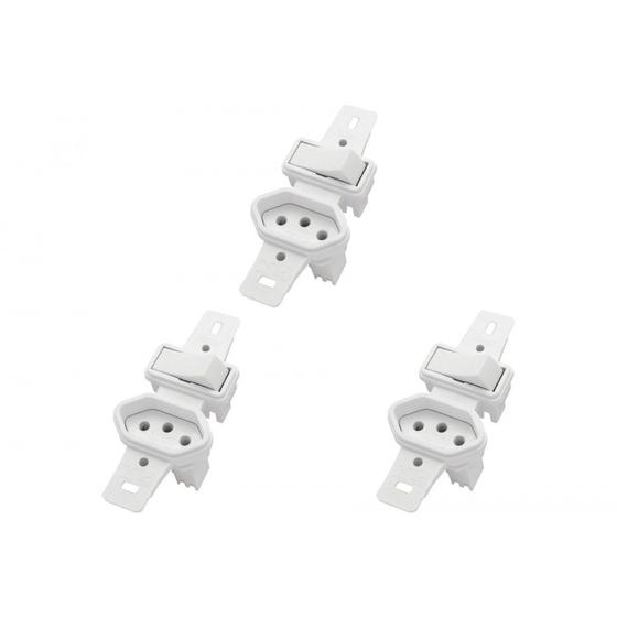 Imagem de Kit C/3 - Conjunto Radial Pollar 1901137 1S 1Tomada 10A S/P