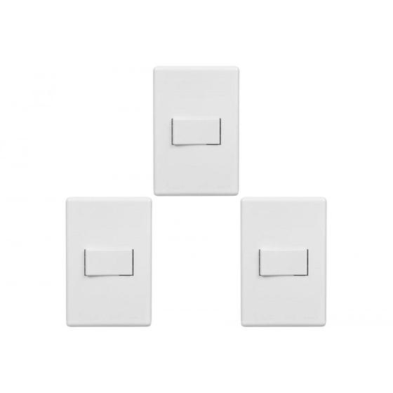 Imagem de Kit C/3 - Conjunto Steck Linha Stella Com Placa 1 Simples...