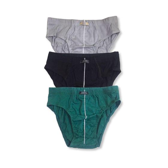 Imagem de Kit c/ 3 Cuecas Plus Size Slip Básica de Algodão Dom Marco