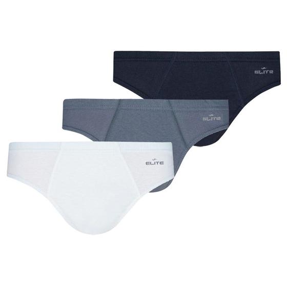 Imagem de Kit C/3 Cuecas Slip Algodão Elite - 18006