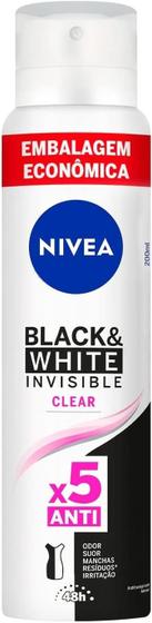 Imagem de Kit c/ 3 Desodorante Nivea Invisible Black & White Clear