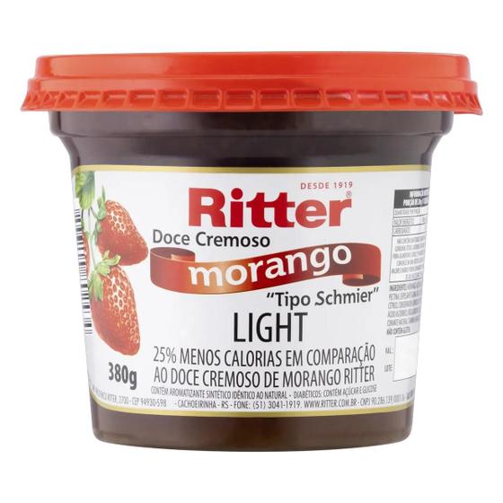 Imagem de Kit c/ 3 Doce Cremoso Schmier Morango Light Ritter 380g