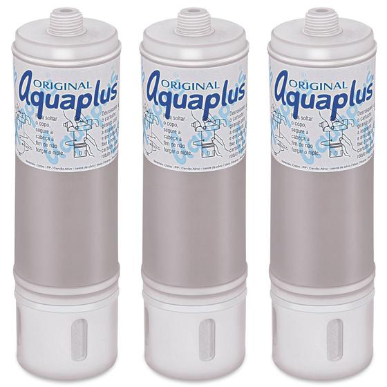 Imagem de Kit C/ 3 Elementos Filtro Aquaplus 230 C/ Rosca Original